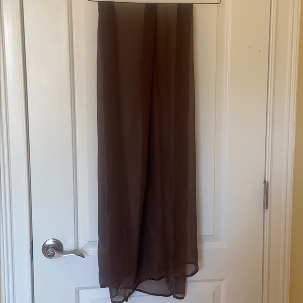 BNWT Brown Silk Sheer Scarf